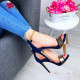 Dámske modré elegantné sandálky Goldie