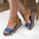 Dámske modré sandálky Lely