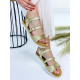 Dámske zlaté sandálky Afrofina