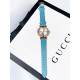 Dámske elegantné hodinky s kamienkami - modré