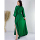 Dámske dlhé spoločenské šaty s dlhým rukávom Vanes- zelené