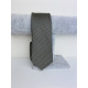 Pánska béžovo-čierna úzka kravata