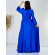 Dámske dlhé spoločenské šaty s dlhým rukávom Vanes - kráľovské modré