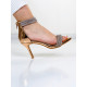Dámske elegantné medené sandále s kamienkami ELA