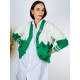 Dámsky oversize svetrík/kabátik na gombíky s vreckami - zelený