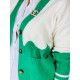 Dámsky oversize svetrík/kabátik na gombíky s vreckami - zelený