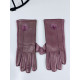 Dámske kožené fialové rukavice HARRY