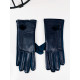 Dámske kožené modré rukavice HARRY