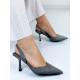 Exkluzívne dámske čierne trblietavé sandále