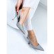 Exkluzívne dámske strieborné trblietavé sandále