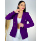 Dámske elegantné fialové sako s gombíkmi