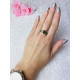 Dámsky strieborný prsteň so zeleným kryštálom 5