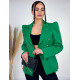 Dámske predĺžené elegantné sako s gombíkmi - zelené