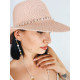 Dámsky ružový slamený klobúk s perlami