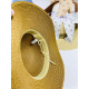 Dámsky hnedý slamený klobúk s mašľou
